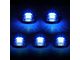 Blue LED Cab Roof Lights; Black (80-96 F-150, F-250, F-350)