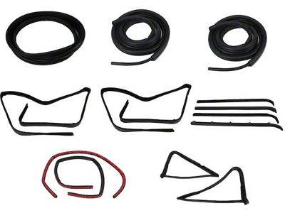 Complete Vehicle Weatherstrip Kit (80-86 F-100, F-150, F-250, F-350 w/ Black Rear Window Seal)