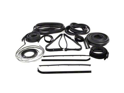 Complete Weatherstrip Seal Kit with Plastic Chrome Windshield Trim (77-79 F-100, F-150, F-250, F-350)