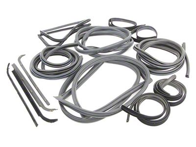 Complete Weatherstrip Seal Kit with Weatherstrip Trim Groove (71-72 F-100, F-250, F-350)