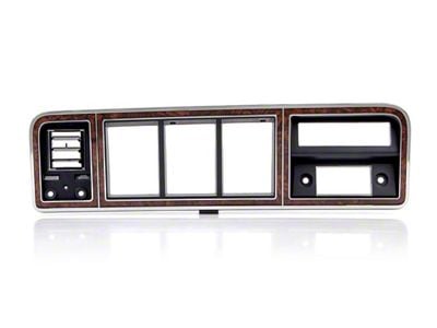 Dash Bezel with A/C Vents; Chrome and Woodgrain (73-79 F-100, F-150, F-250, F-350)