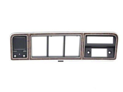 Dash Bezel without A/C Vents; Chrome and Woodgrain (73-79 F-100, F-150, F-250, F-350)