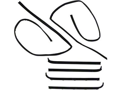 Door Window Belt Weatherstrip Kit; 6-Pieces (80-86 F-100, F-150, F-250, F-350)