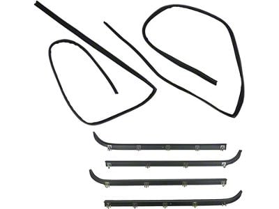 Door Window Belt Weatherstrip Kit; 6-Pieces (87-97 F-150, F-250, F-350)