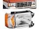 Factory Style Headlight; Chrome Housing; Clear Lens; Passenger Side (87-91 F-150, F-250, F-350)