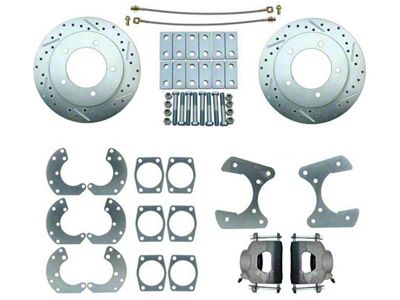 Ford 9-Inch High Performance Rear End Disc Brake Conversion Kit without E-Brake; Natural Calipers (53-87 F-100, F-150, F-250, F-350)