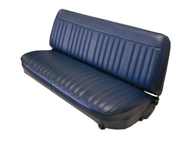 Front Bench Seat Upholstery Kit with Open Back; Black Corinthian Vinyl (80-86 F-100, F-150, F-250 Regular Cab)