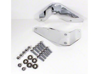 Front Bumper Bracket Set; Chrome (53-56 F-100, F-250)