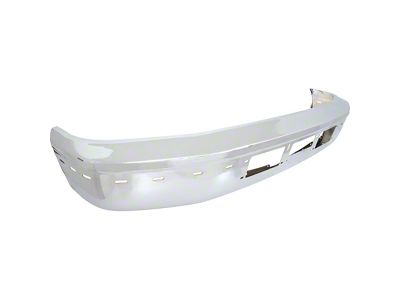 Front Bumper with Pad Strip Holes; Chrome (92-96 F-150, F-250, F-350)