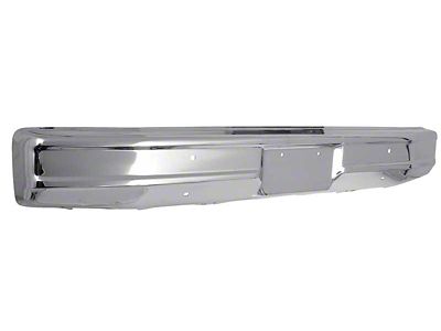 Front Bumper without Impact Strip Holes; Chrome (80-86 F-100, F-150, F-350, F-350)