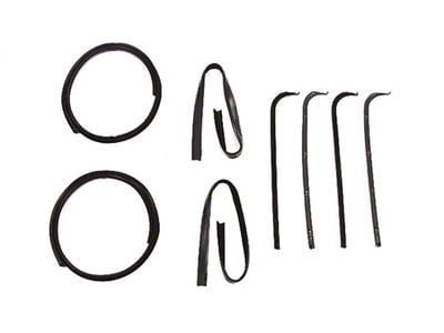 Front Door Window Channel Kit with Black Bead Felts (67-70 F-100, F-250, F-350)