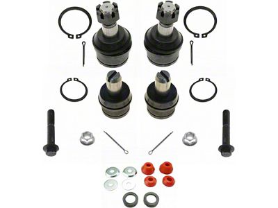 Front Upper and Lower Ball Joint Set with Radius Arm Bushings (87-96 2WD F-150)