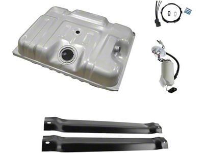 Fuel Tank, Fuel Sending Unit and Strap Kit; Rear Mounted; 18-Gallon (92-96 F-150, F-250, F-350 w/ 2-Ports)