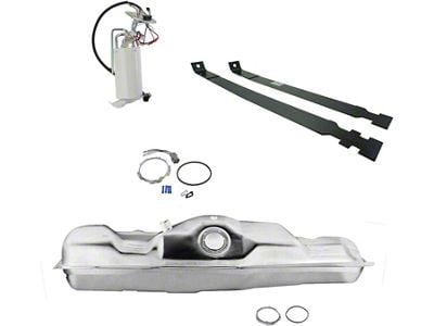 Fuel Tank, Fuel Sending Unit and Strap Kit; Side Mounted; 19-Gallon (92-96 F-150, F-250, F-350 w/ 3-Ports)