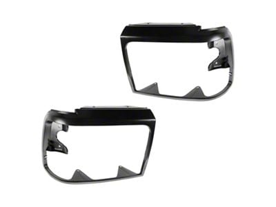 Headlight Bezels; Black (92-97 F-150, F-250, F-350)