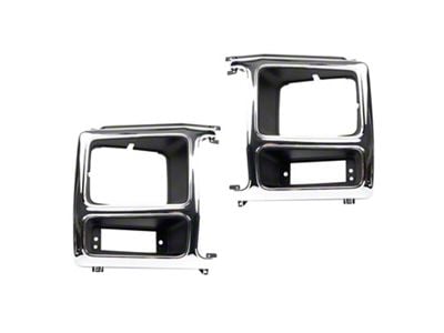 Headlight Bezels; Chrome (80-86 F-150)