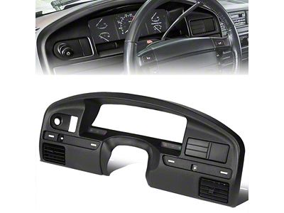 Instrument Cluster Dash Panel Bezel; Black (94-97 F-150, F-250, F-350, Excluding Powerstroke)