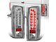 LED Tail Lights; Chrome Housing; Clear Lens (90-97 F-150, F-250, F-350 Styleside)