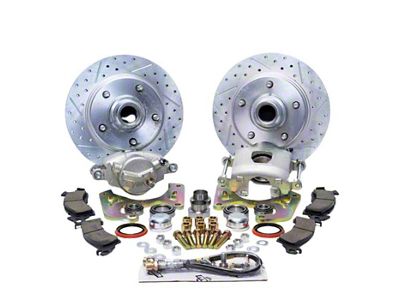 Master Power Brakes Legend Series HP Front Disc Brake Conversion Kit; 5 x 5-1/2-Inch Bolt Pattern; Cast-Iron Calipers (48-56 F1, F-100)