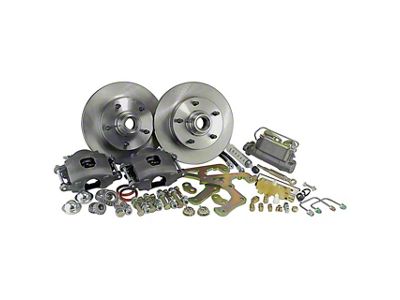 Master Power Brakes Legend Series Standard Front Disc Brake Conversion Kit with Master Cylinder and Valve; Cast-Iron Calipers (57-64 F-100)