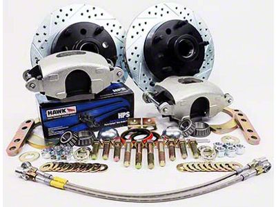 Master Power Brakes Legend Series Version 2.0 Performance Front Disc Brake Conversion Kit; Silver Zinc Calipers (65-67 F-100)