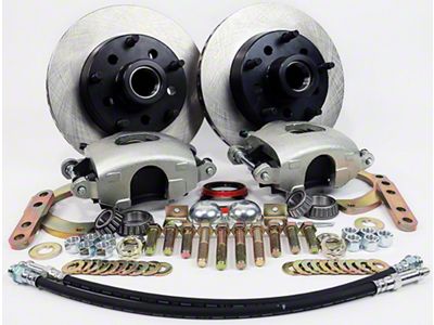 Master Power Brakes Legend Series Version 2.0 Standard Front Disc Brake Conversion Kit; Silver Zinc Calipers (65-67 F-100)