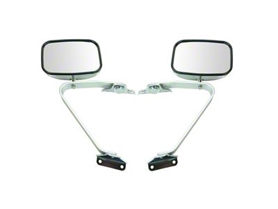 Manual Mirrors; Chrome (80-97 F-100, F-150, F-250, F-350)