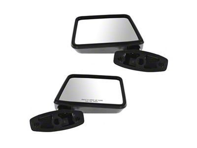 Manual Mirrors; Paint to Match Black (85-91 F-150, F-250, F-350)