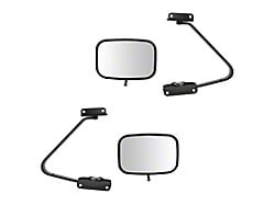 Manual Mirrors with Swing Lock; Paint to Match Black (80-97 F-100, F-150, F-250, F-350)