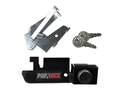 Manual Tailgate Lock; Black (87-97 F-150, F-250, F-350 w/ Factory Steel Handle)