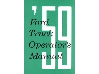 Ford Truck Operator's Manual - 40 Pages