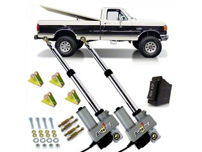 Power Tonneau Cover Lift Kit Mounting Brackets and 3-Way Switch (80-91 F-100, F-150, F-250, F-350)