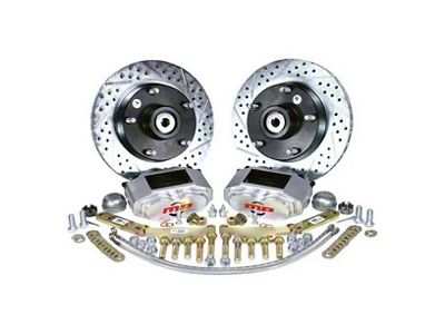 Master Power Brakes Rallye Series Front Disc Brake Conversion Kit; Clear Billet Aluminum Calipers (65-67 F-100)