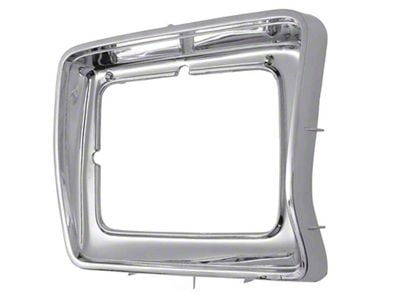 Rectangle Headlight Door; Chrome; Passenger Side (78-79 F-100, F-150, F-250, F-350)