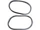 Ford Pickup Truck Super Cab Quarter Window Seals - F100 Thru F350 With Stationary Quarter Windows With Stainless Moulding