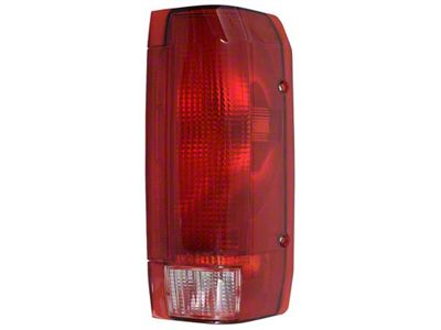 Tail Light; Chrome Housing; Red Lens; Passenger Side (89-97 F-150, F-250, F-350)