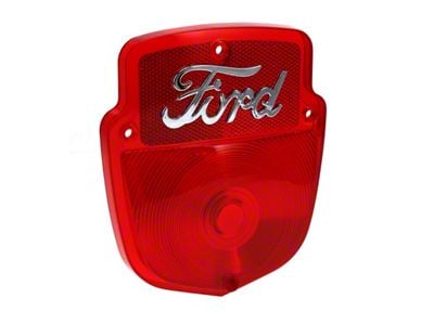 Tail Light Lens with Ford Script Logo (55-66 F-100, F-250, F-350 Flareside)