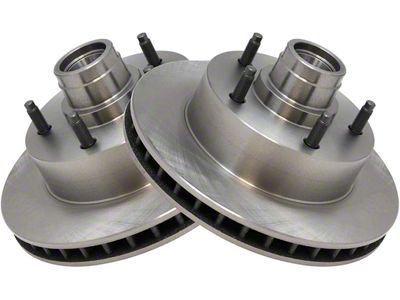 Vented 5-Lug Rotors; Front (73-93 2WD F-100, F-150)