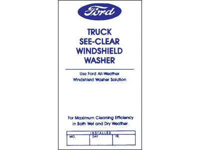 Ford Truck Windshield Washer Bottle Bracket Decal