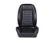 TMI Cruiser Collection Low Back Bucket Seats; Black Madrid Vinyl with Red Stitching (Universal; Some Adaptation May Be Required)