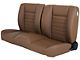 TMI Cruiser Pro-Bench Split Back Seat; 55-Inch; Saddle Brown Vinyl with White Stitching (Universal; Some Adaptation May Be Required)