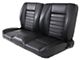 TMI Cruiser Pro-Bench Split Back Seat; 60-Inch; Black Madrid Vinyl with Blue Stitching (Universal; Some Adaptation May Be Required)