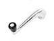 Door Window Handle with Black Knob; Chrome; Driver or Passenger Side (48-52 F1, F2, F3)