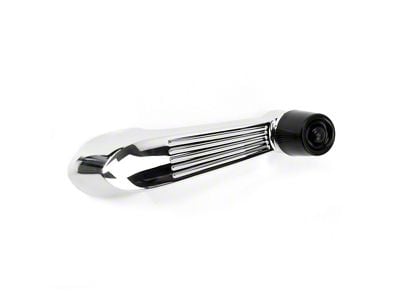 Door Window Handle with Black Knob; Chrome; Driver or Passenger Side (53-55 F-100, F-250, F-350)