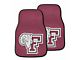 Carpet Front Floor Mats with Fordham University Ram Head Logo; Maroon (Universal; Some Adaptation May Be Required)