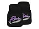 Carpet Front Floor Mats with University of Mount Union Raiders and Sword Logo; Black (Universal; Some Adaptation May Be Required)