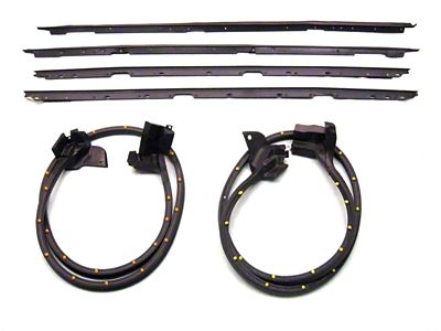 Inner and Outer Belt Weatherstrip Door Seal Kit; Driver and Passenger Side (82-92 Firebird)