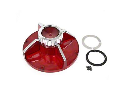 Tail Light Lens Assembly with Chrome Trim (1965 Ranchero)