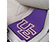 Carpet Front Floor Mats with University of Evansville Logo; Purple (Universal; Some Adaptation May Be Required)