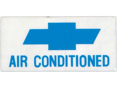 Full Size Chevy Air Conditioned Window Decal, 1966-1967